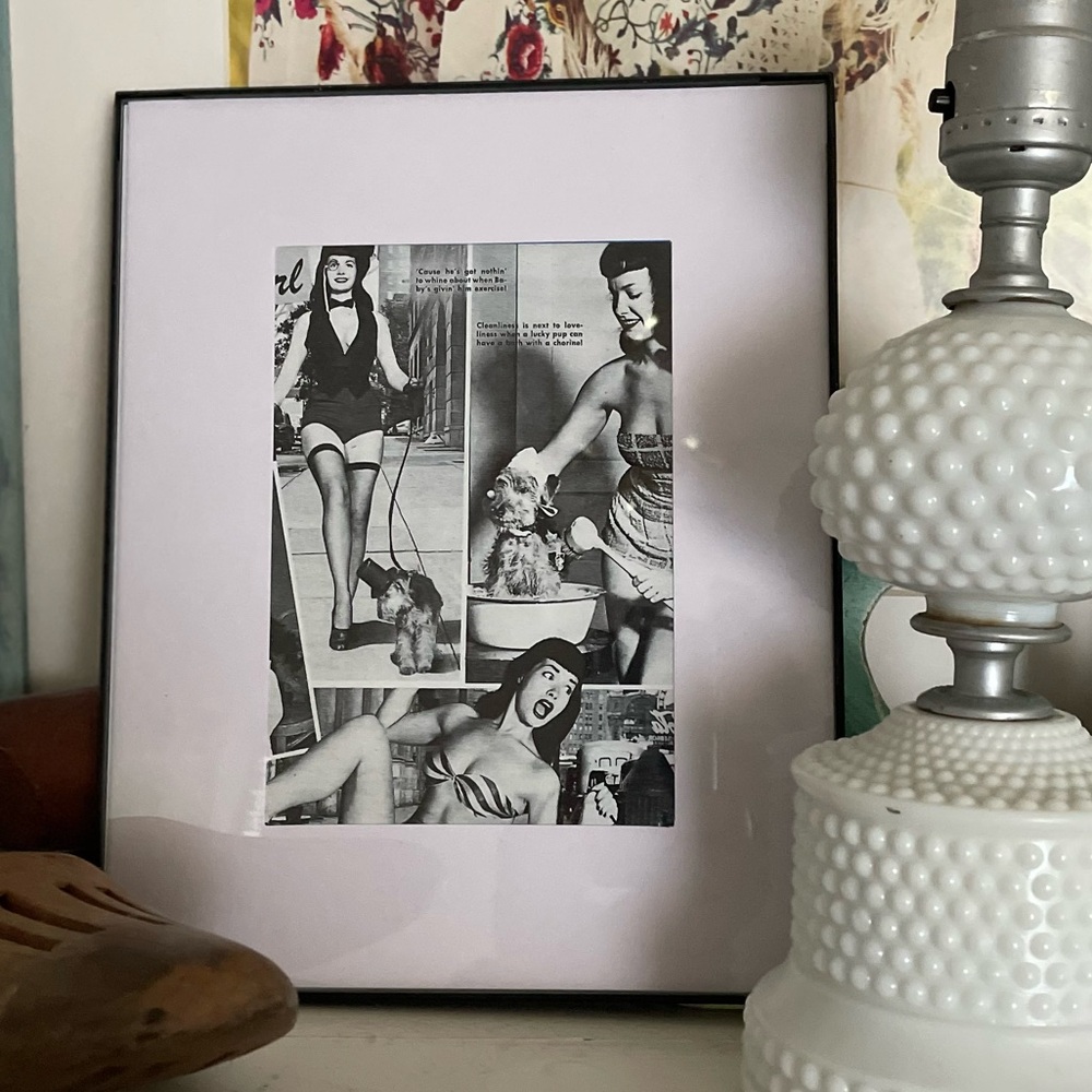 Betty Page Pinup Print. 8x10 frame